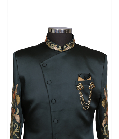 Olive Green Sherwani2