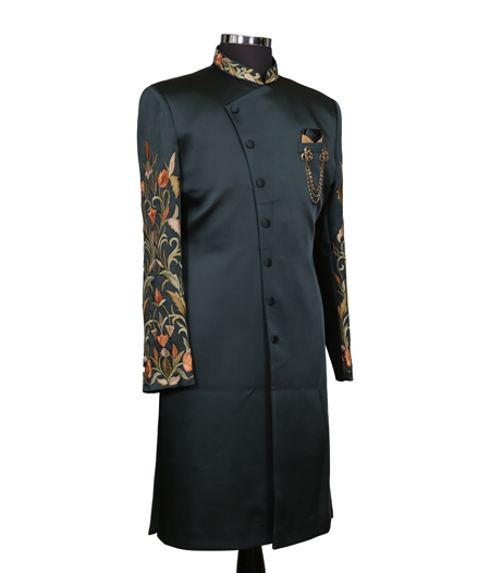 Olive Green Sherwani3