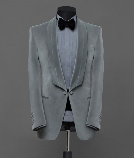Ash Grey Tuxedo Suit1