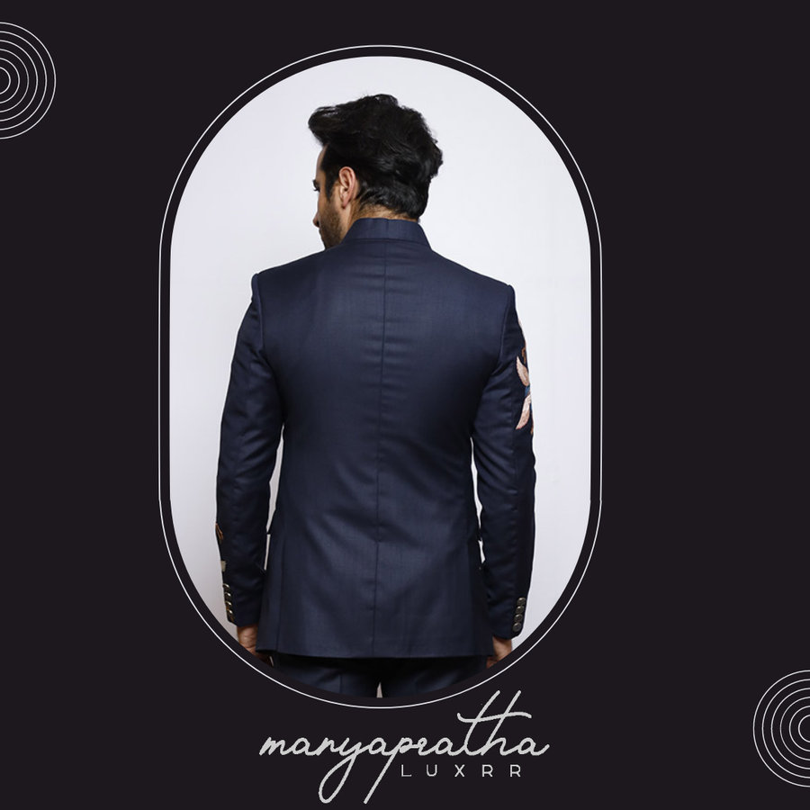 Artistic Navy Blue Bandgala3