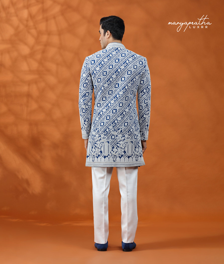 OPEN SHERWANI BLUE HAZE6