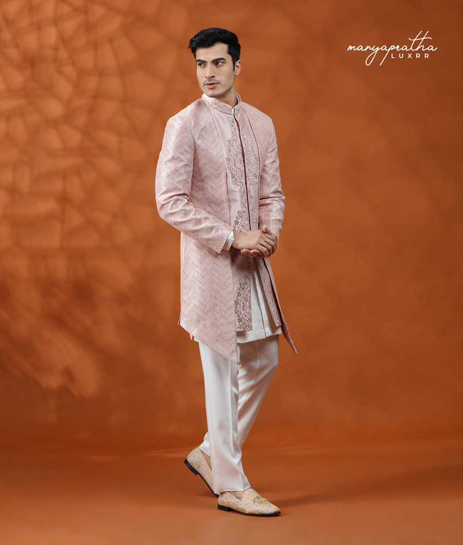 DOUBLE DRAPE PASTEL PINK PEACH INDO FUSION2