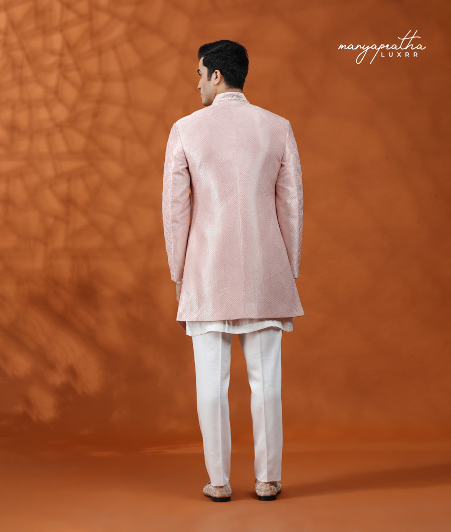 DOUBLE DRAPE PASTEL PINK PEACH INDO FUSION5