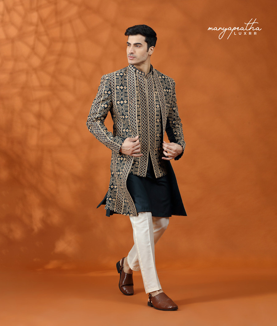 ZEAL DOUBLE DRAPE SHERWANI3