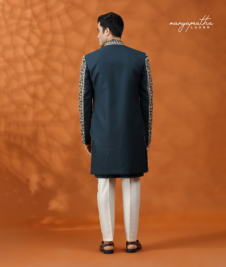 ZEAL DOUBLE DRAPE SHERWANI9