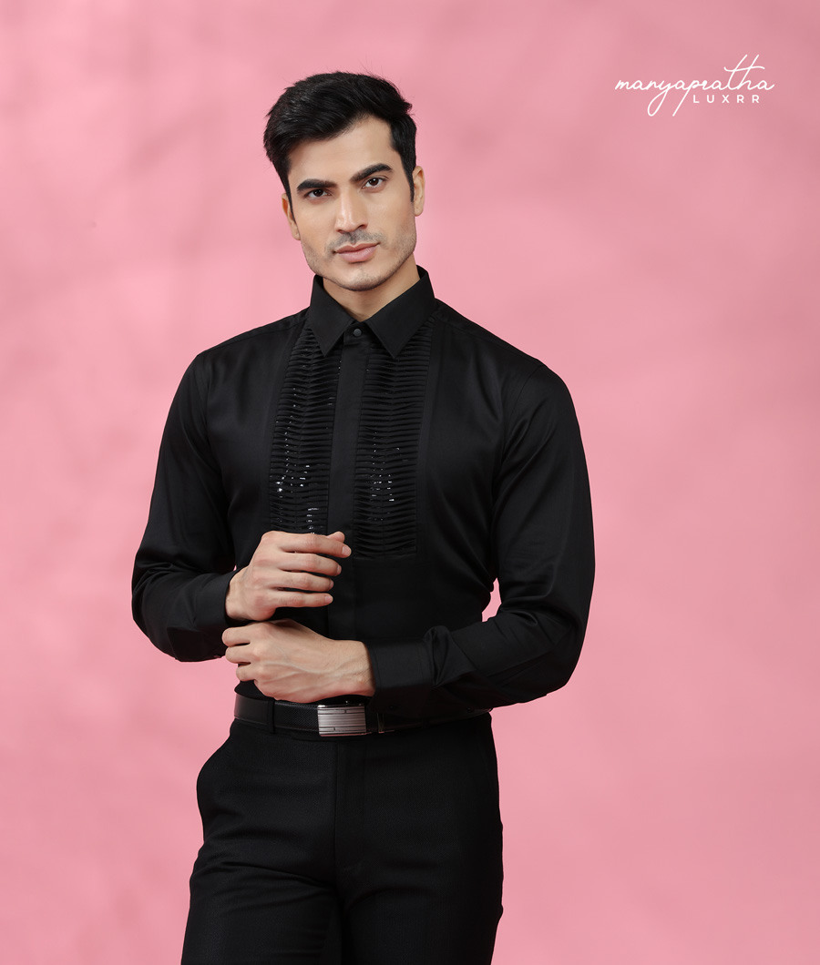 DESIGNER LUXE TUXEDO SHIRT1