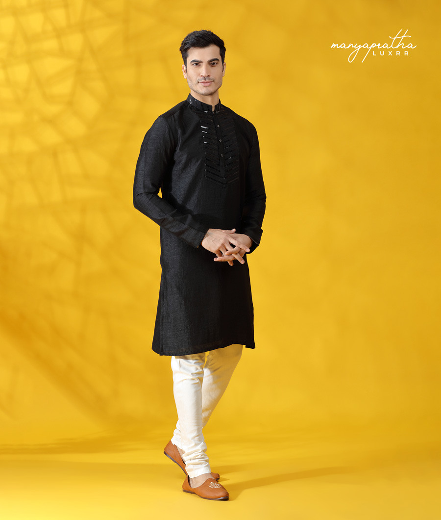 Black Polymer Kurta1