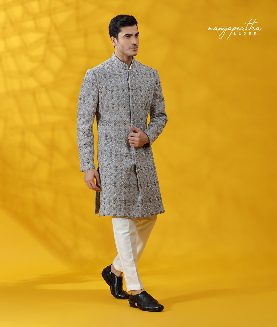 VEBJI SUEDE SHERWANI1