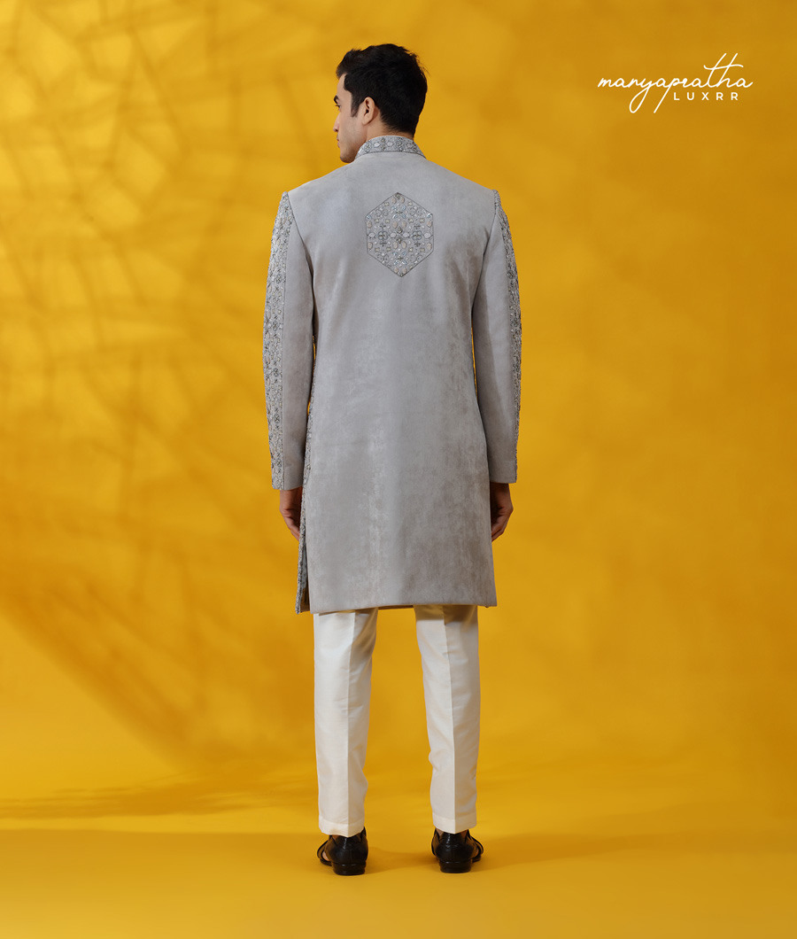 VEBJI SUEDE SHERWANI3