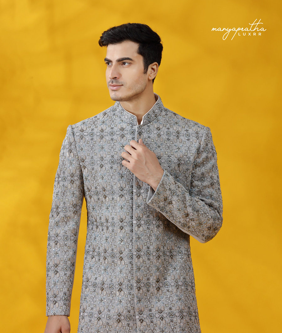 VEBJI SUEDE SHERWANI5