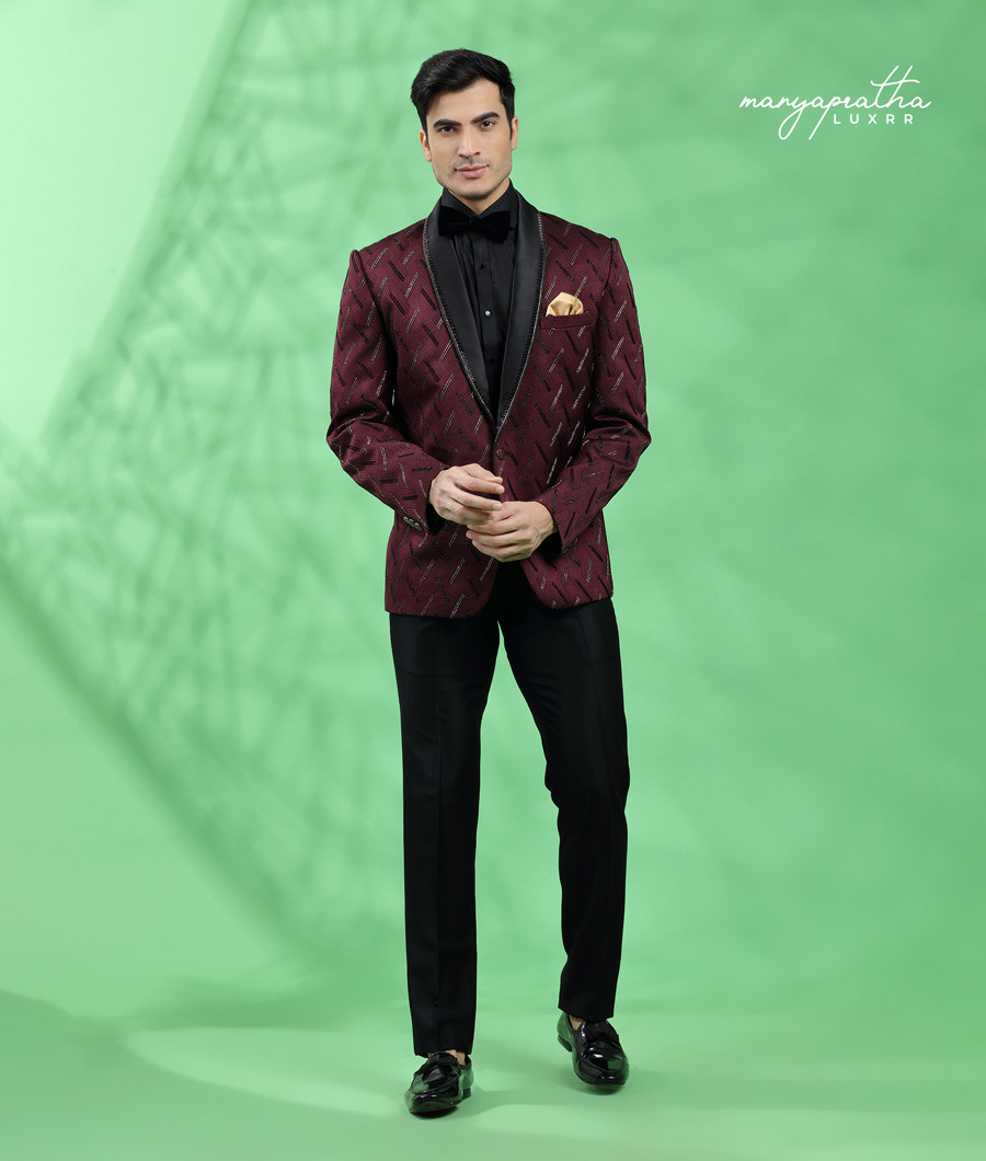 DEEP MARRON TUXEDO SUIT2