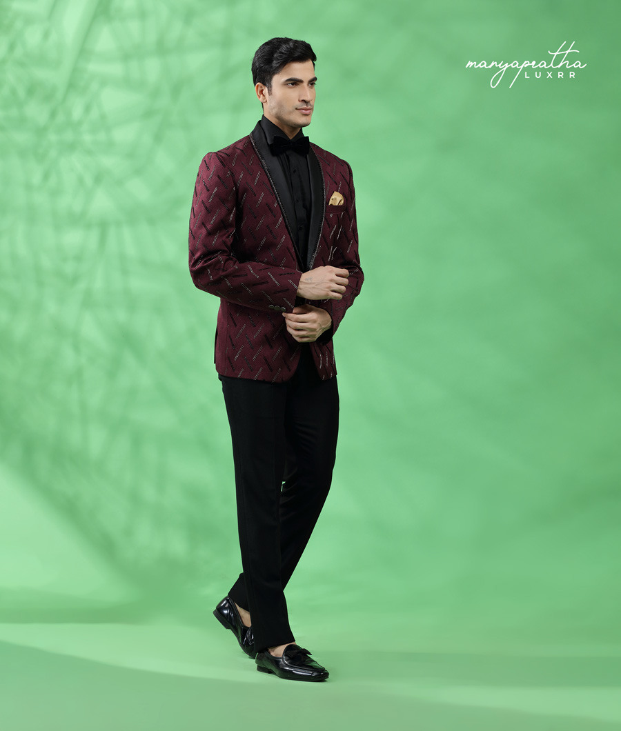 DEEP MARRON TUXEDO SUIT3
