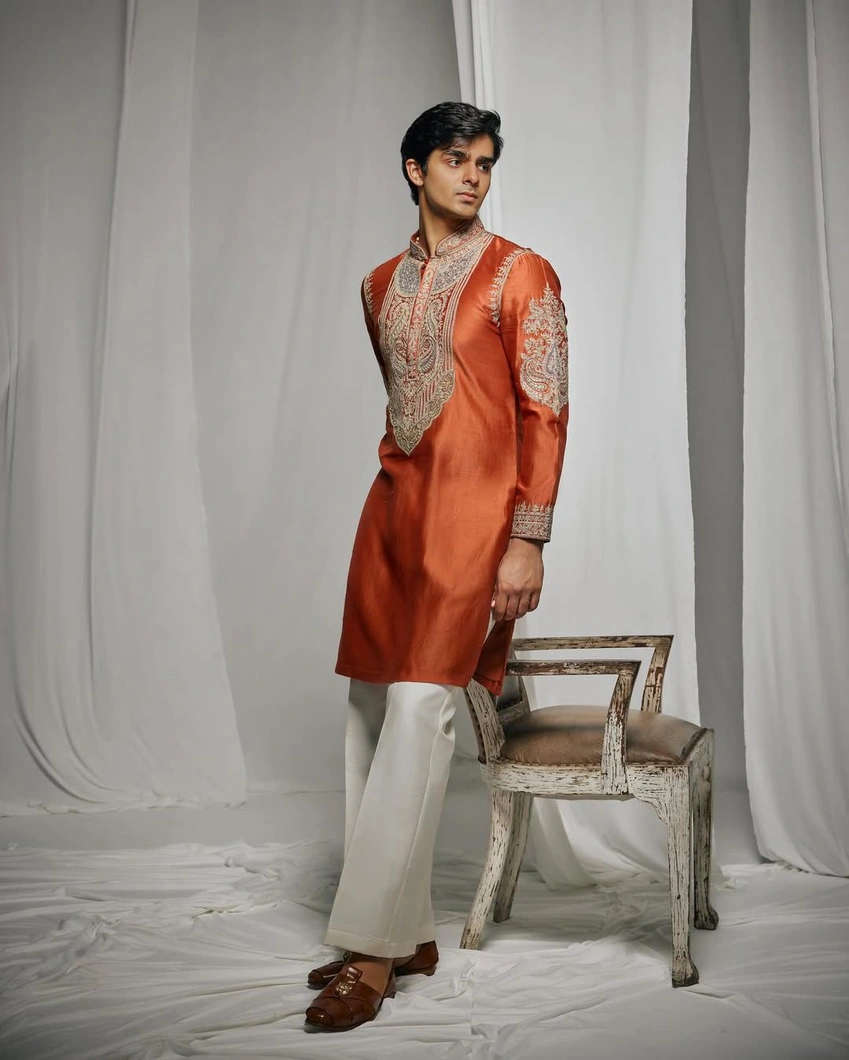 orange-silk-kurta-00752-a