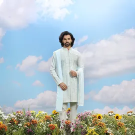 light-blue-designer-kurta-00813-b