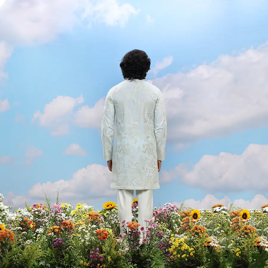 light-blue-designer-kurta-00813-c