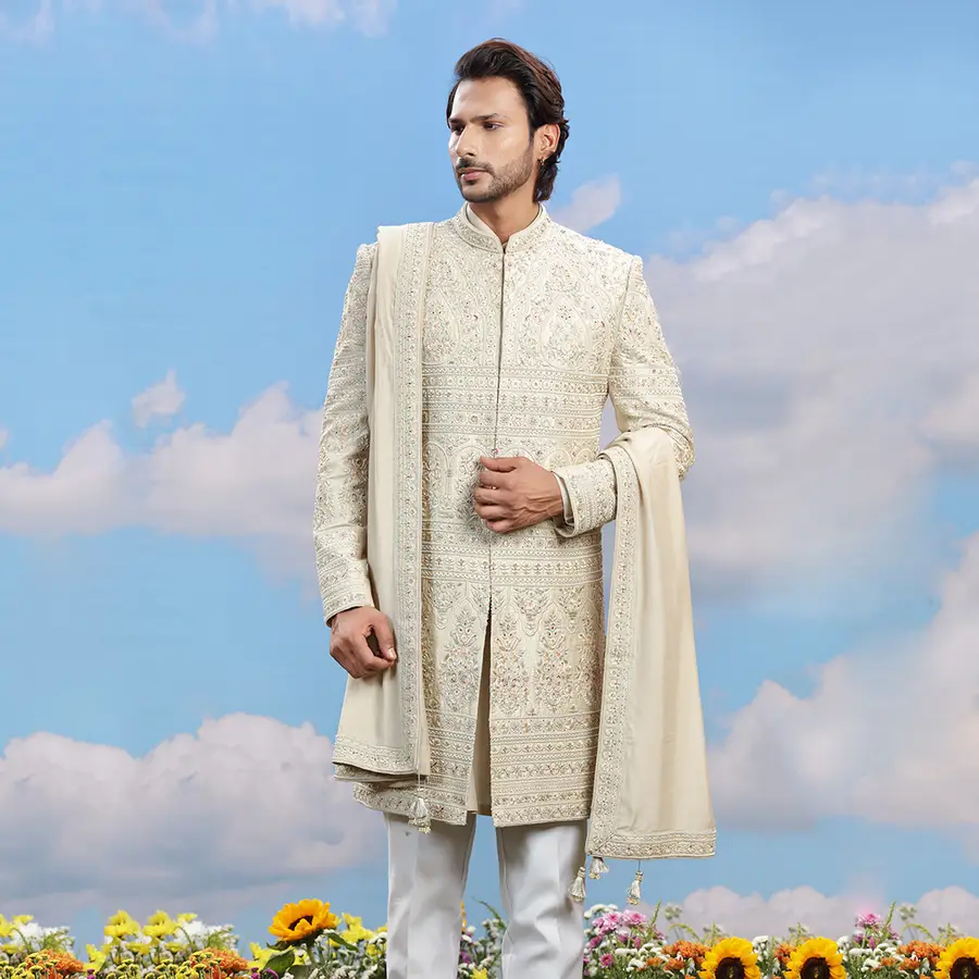 off-white-silk-designer-sherwani-00827-b