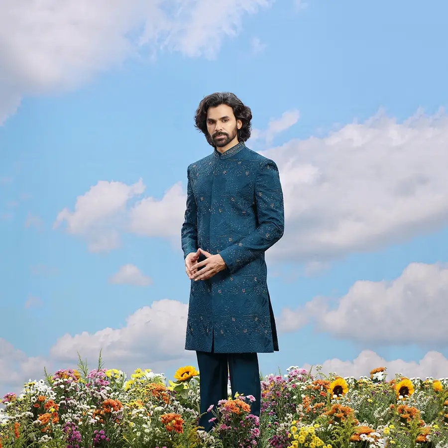 teal-blue-silk-designer-sherwani-00830-c