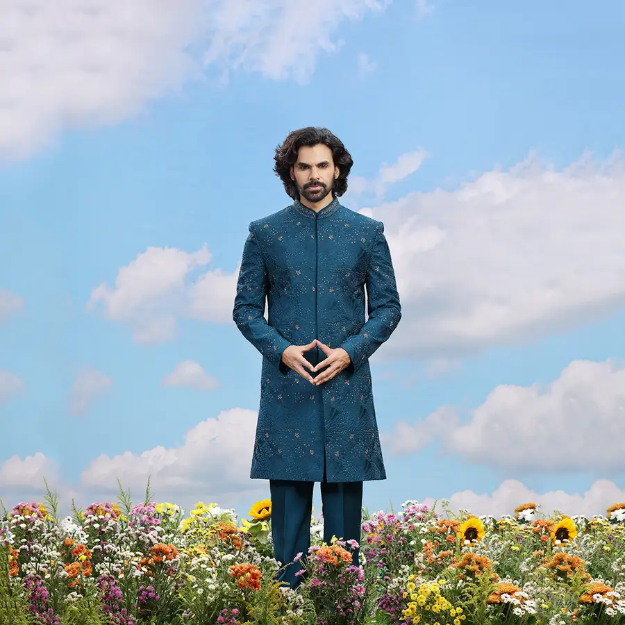 teal-blue-silk-designer-sherwani-00830-d