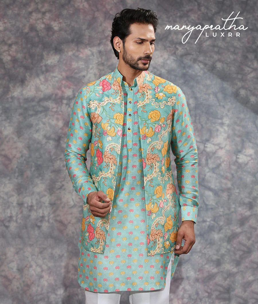 Ajz Teal Kurta Set2