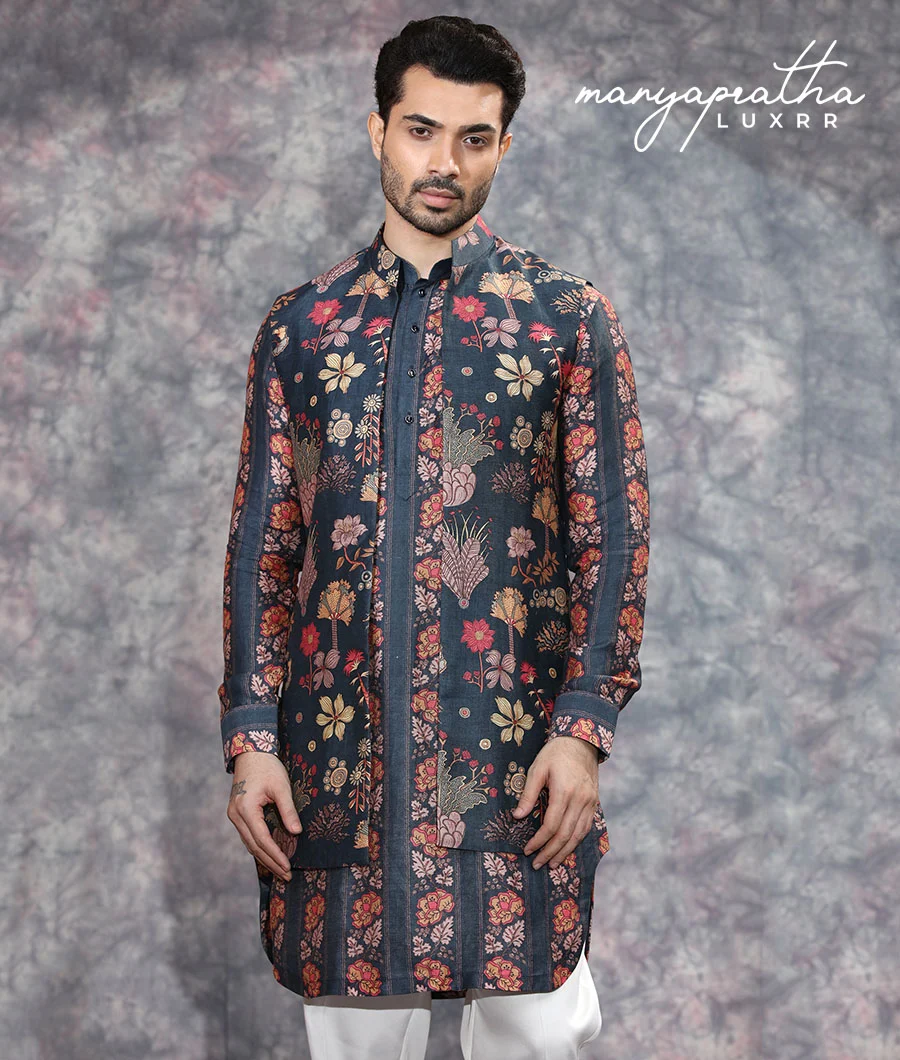 Anaasir Navy Kurta Set1