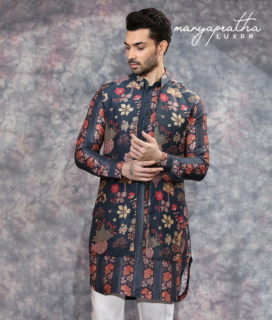 Anaasir Navy Kurta Set2