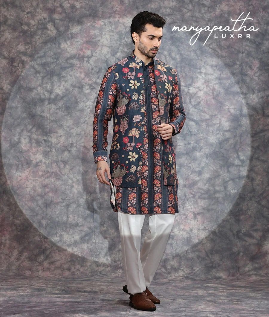 Anaasir Navy Kurta Set4