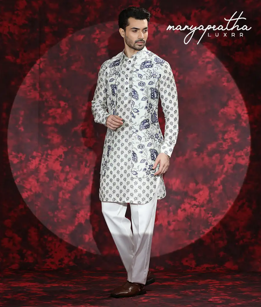 Finnegan Floral Cream Kurta3