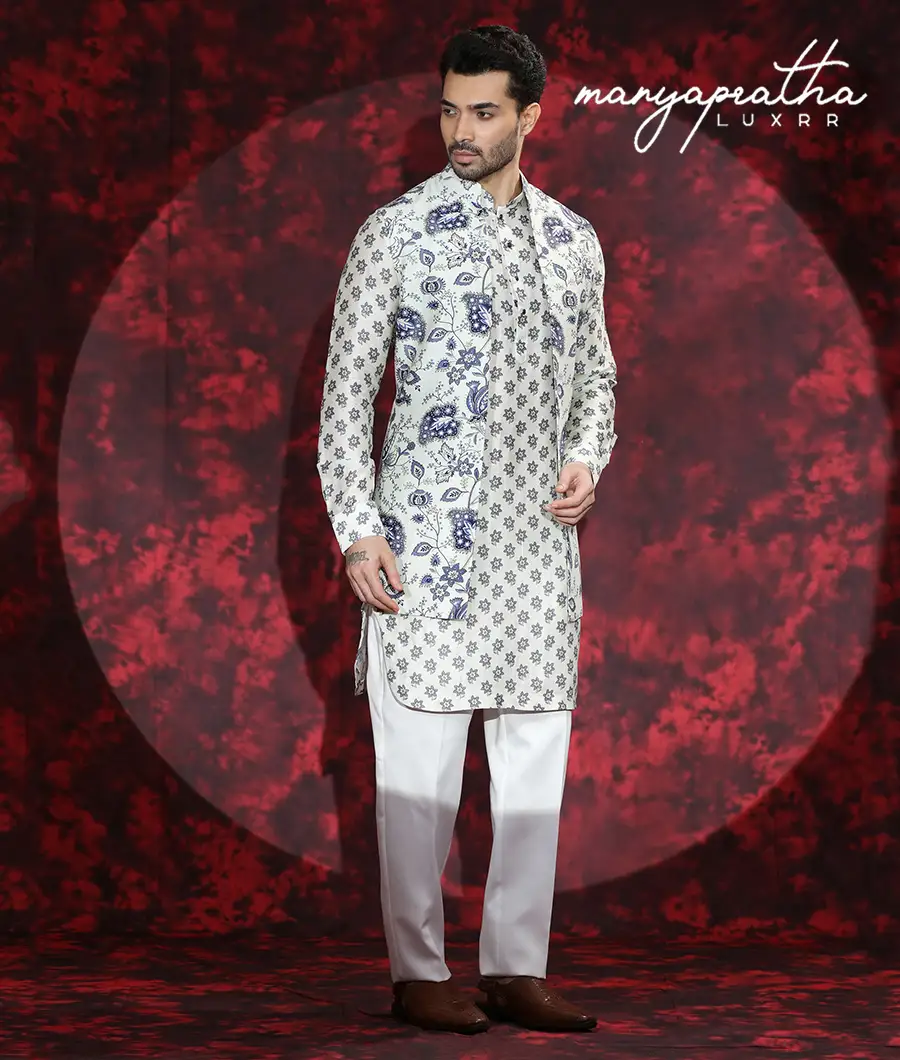 Finnegan Floral Cream Kurta4