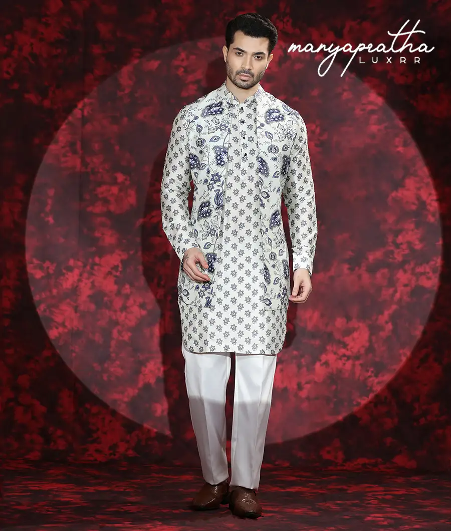 Finnegan Floral Cream Kurta6