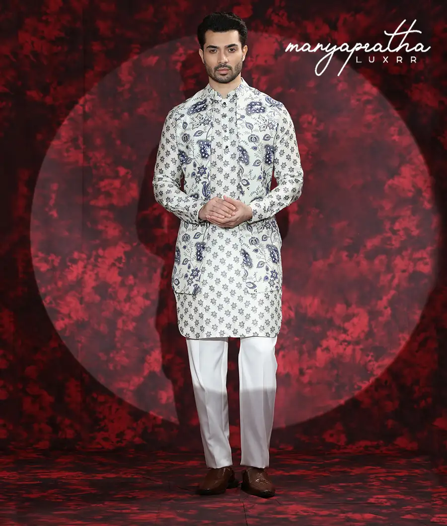 Finnegan Floral Cream Kurta7