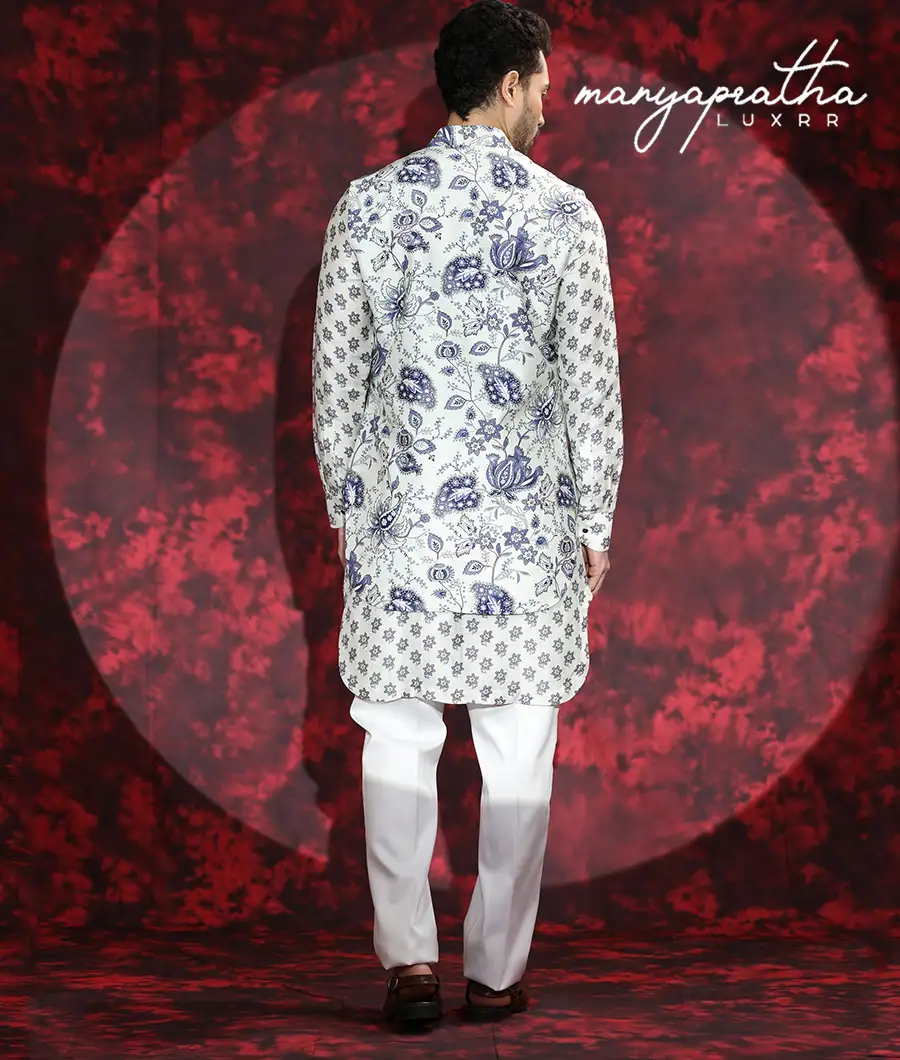 Finnegan Floral Cream Kurta8