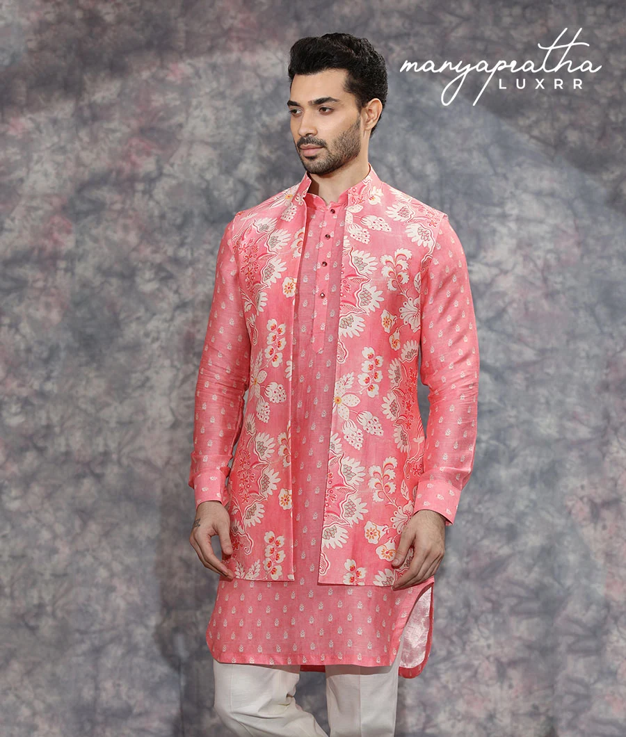 Ghayrah Pink Kurta Set1