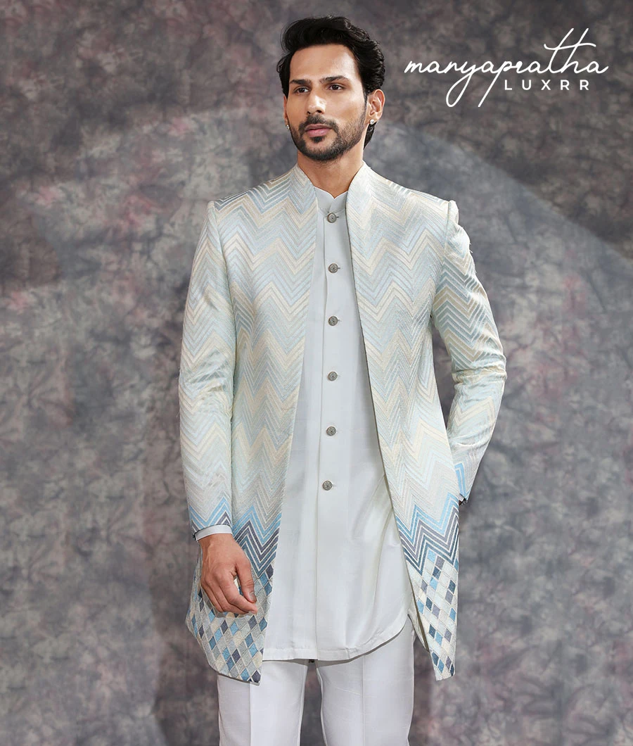 Atlas Pastel Blue Indo-Western Outfit2