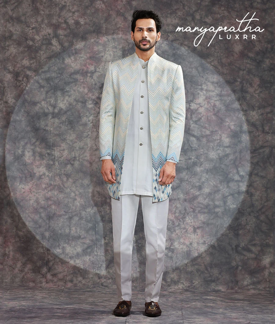 Atlas Pastel Blue Indo-Western Outfit5