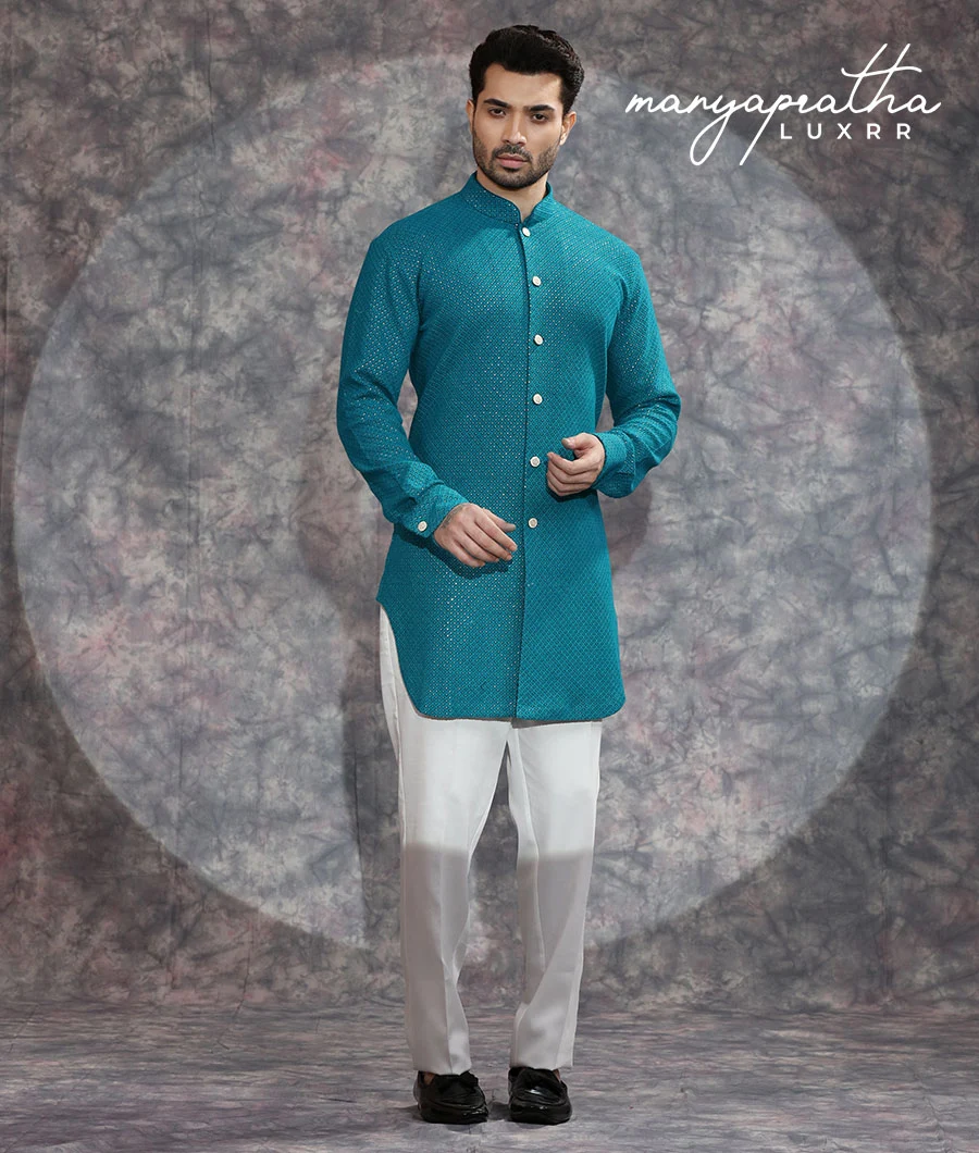 Atticus Turquoise Kurta Set4