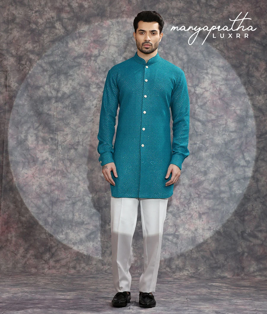 Atticus Turquoise Kurta Set5