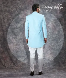Peregrine Light Blue Indo-Western Outfit6