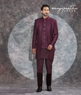Hawthorn Maroon Indo-Western Outfit3