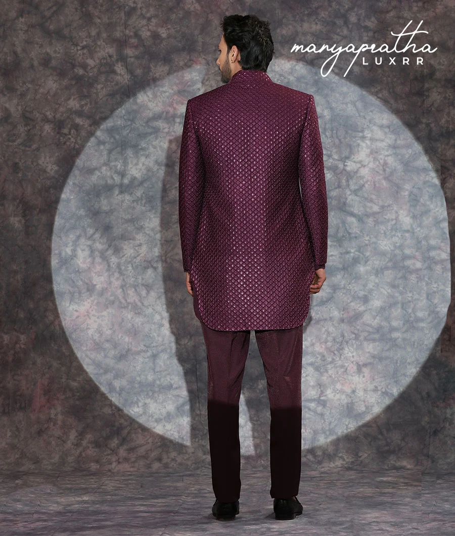 Hawthorn Maroon Indo-Western Outfit6