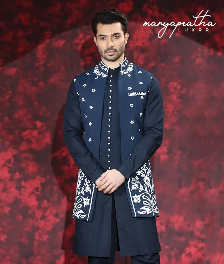 Roshan Blue Kurta1