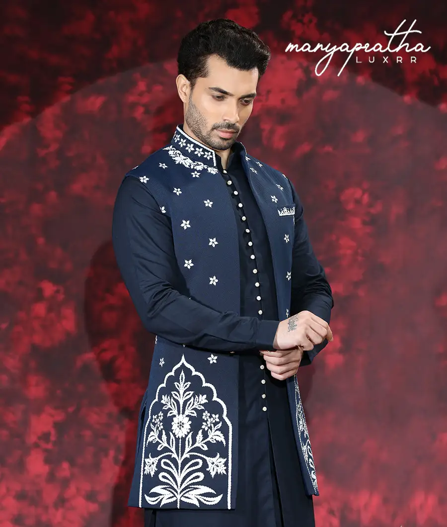 Roshan Blue Kurta2