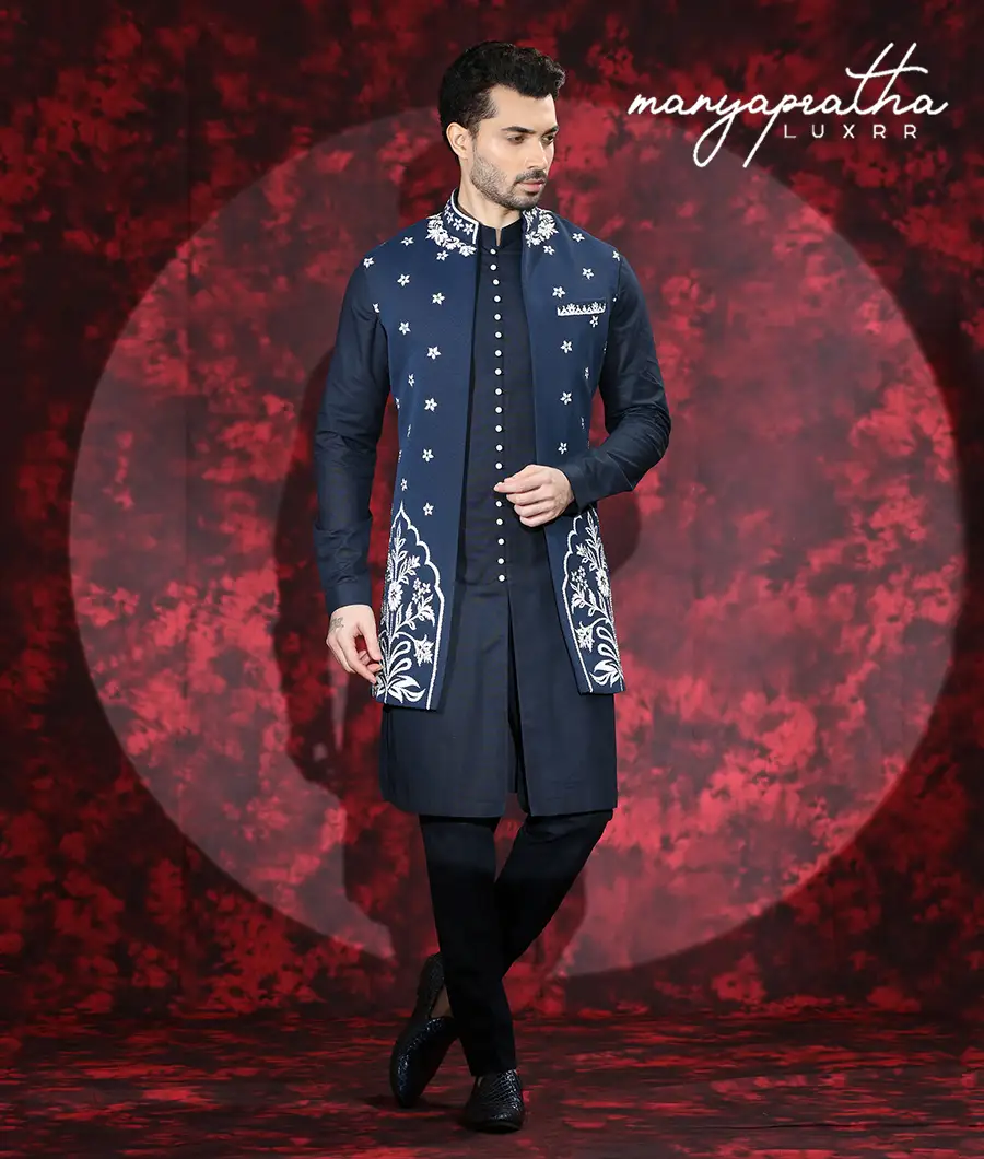Roshan Blue Kurta5