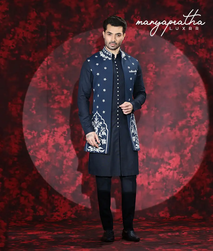 Roshan Blue Kurta6