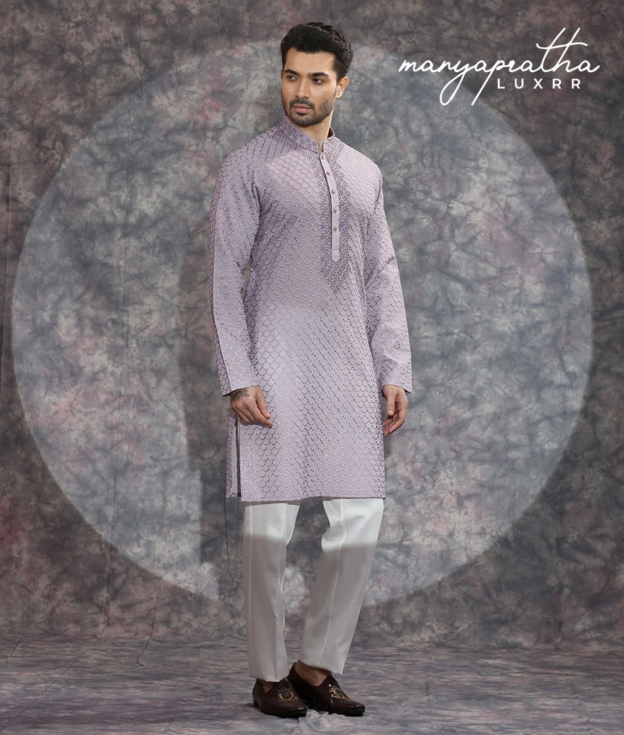 Zephyr Lilac Kurta Set3