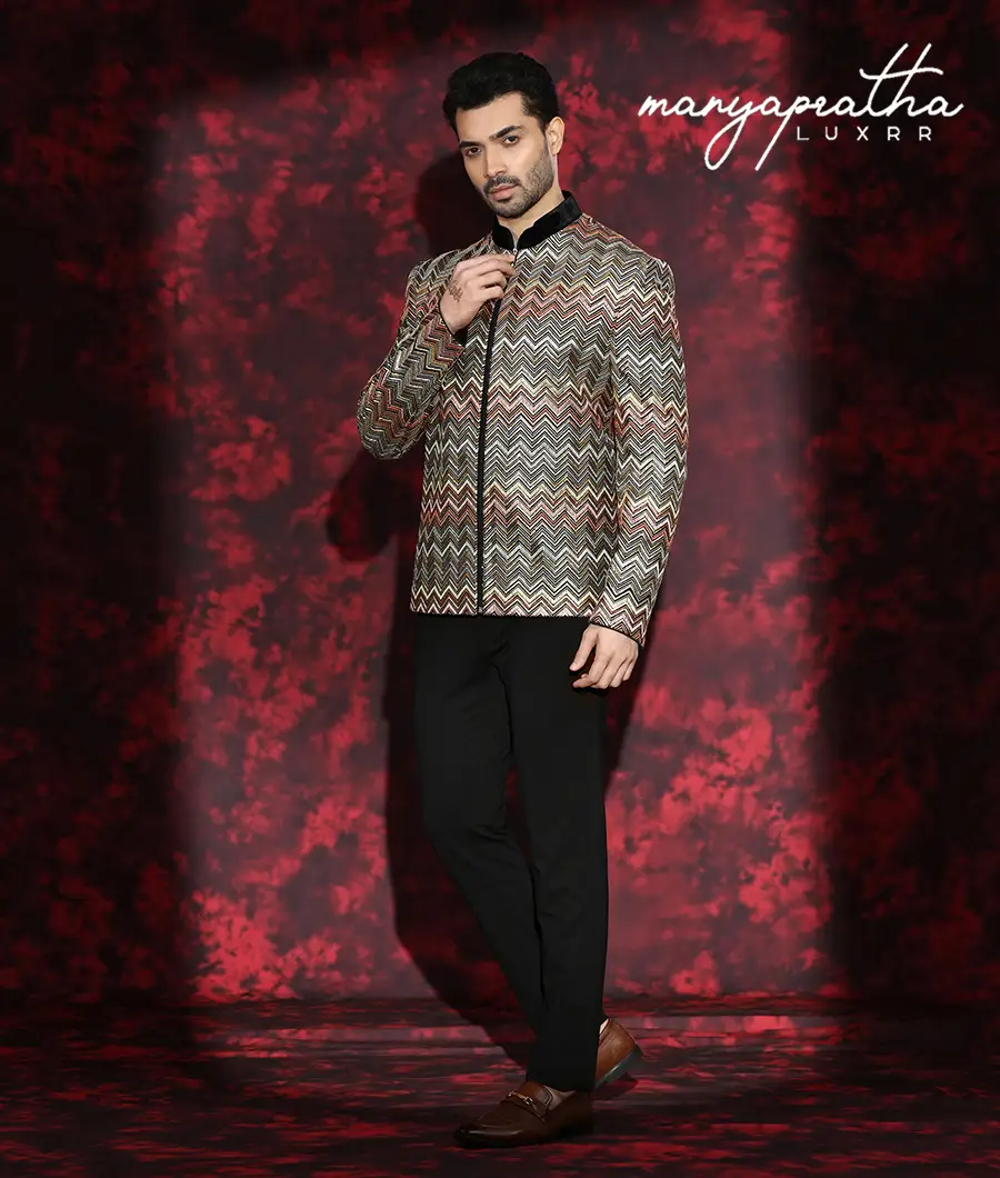 Serene Geometric Multicolour Jacket3