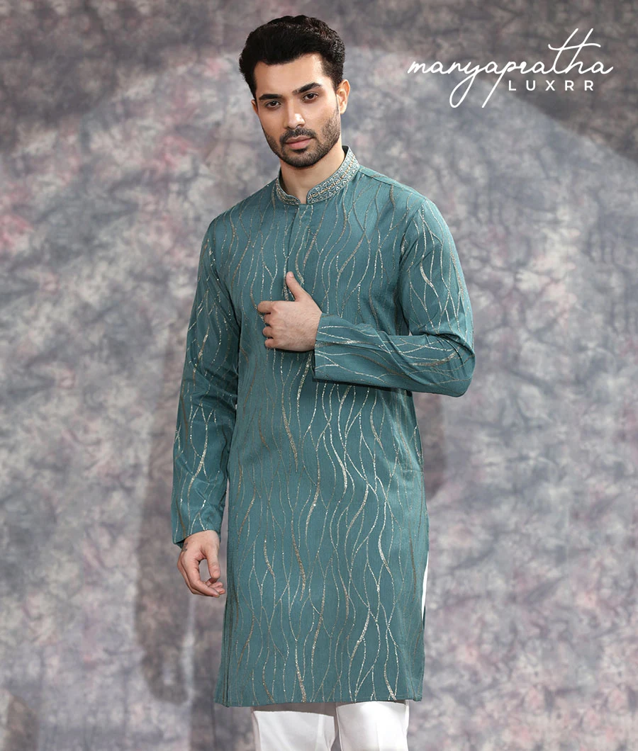 Maverick Green Kurta Set1
