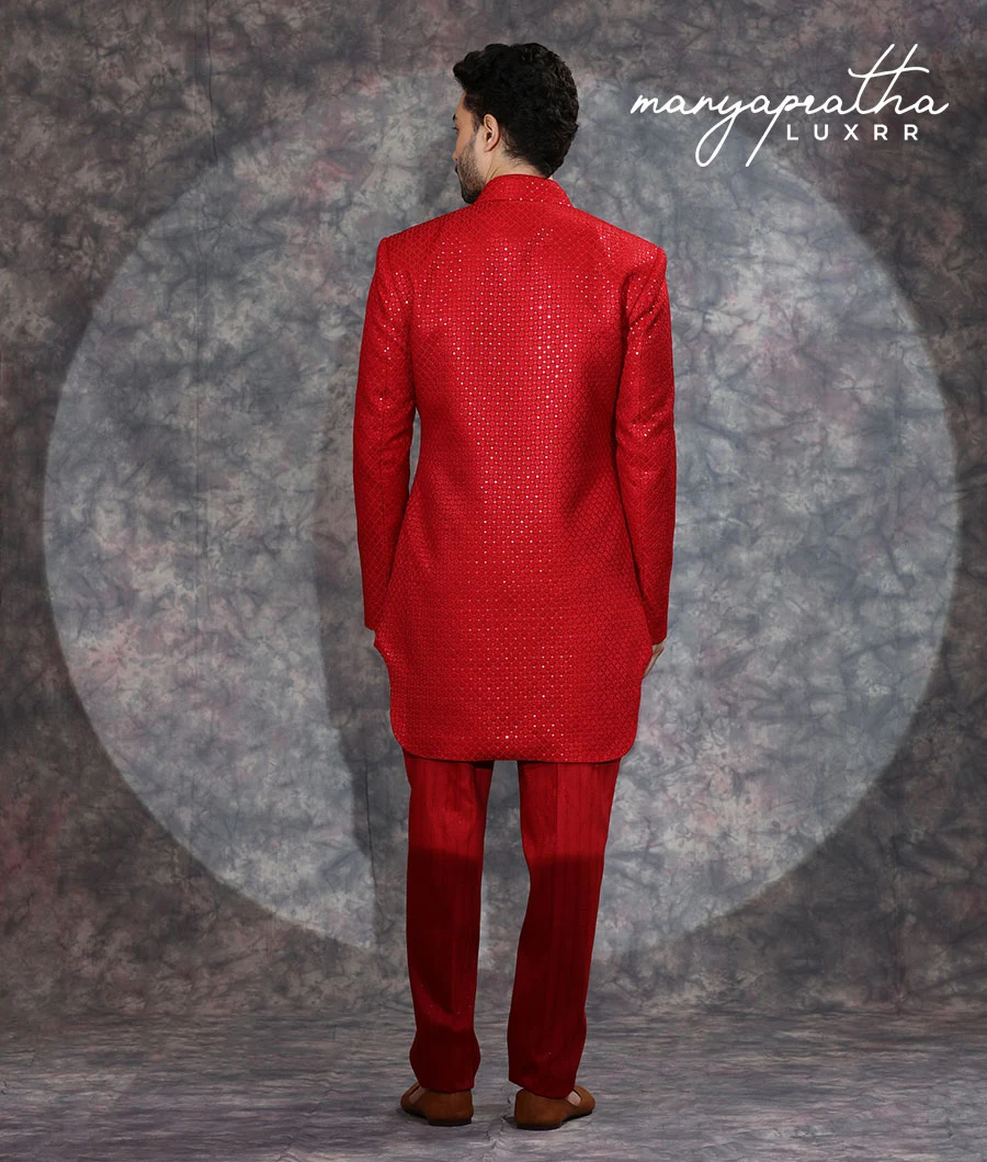 Everest Red Indo-Western Outfit6