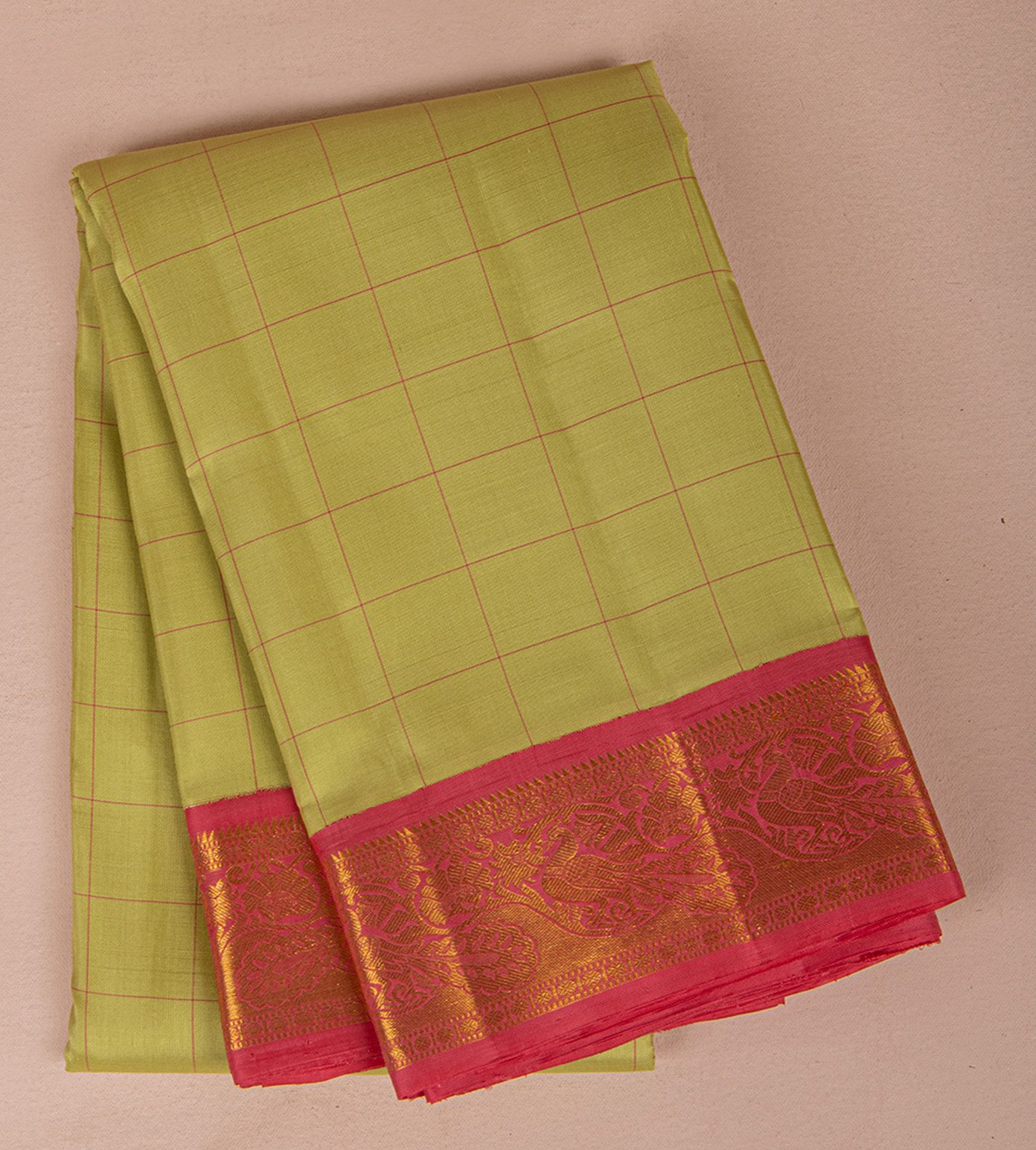 Pastel Green Kanchipuram Silk Saree