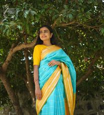 Light Blue Kanchipuram Silk Saree4