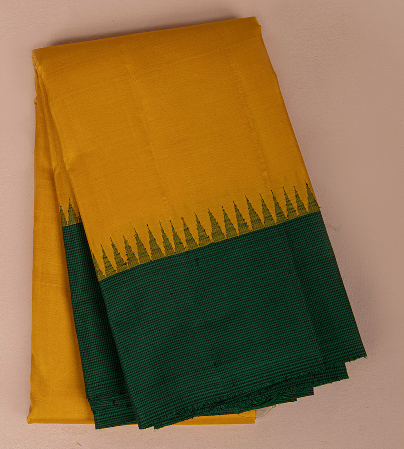 Buy Yellow & Green - Semi Kanchipuram Saree online | Semi Kanchipuram from  ShrusEternity